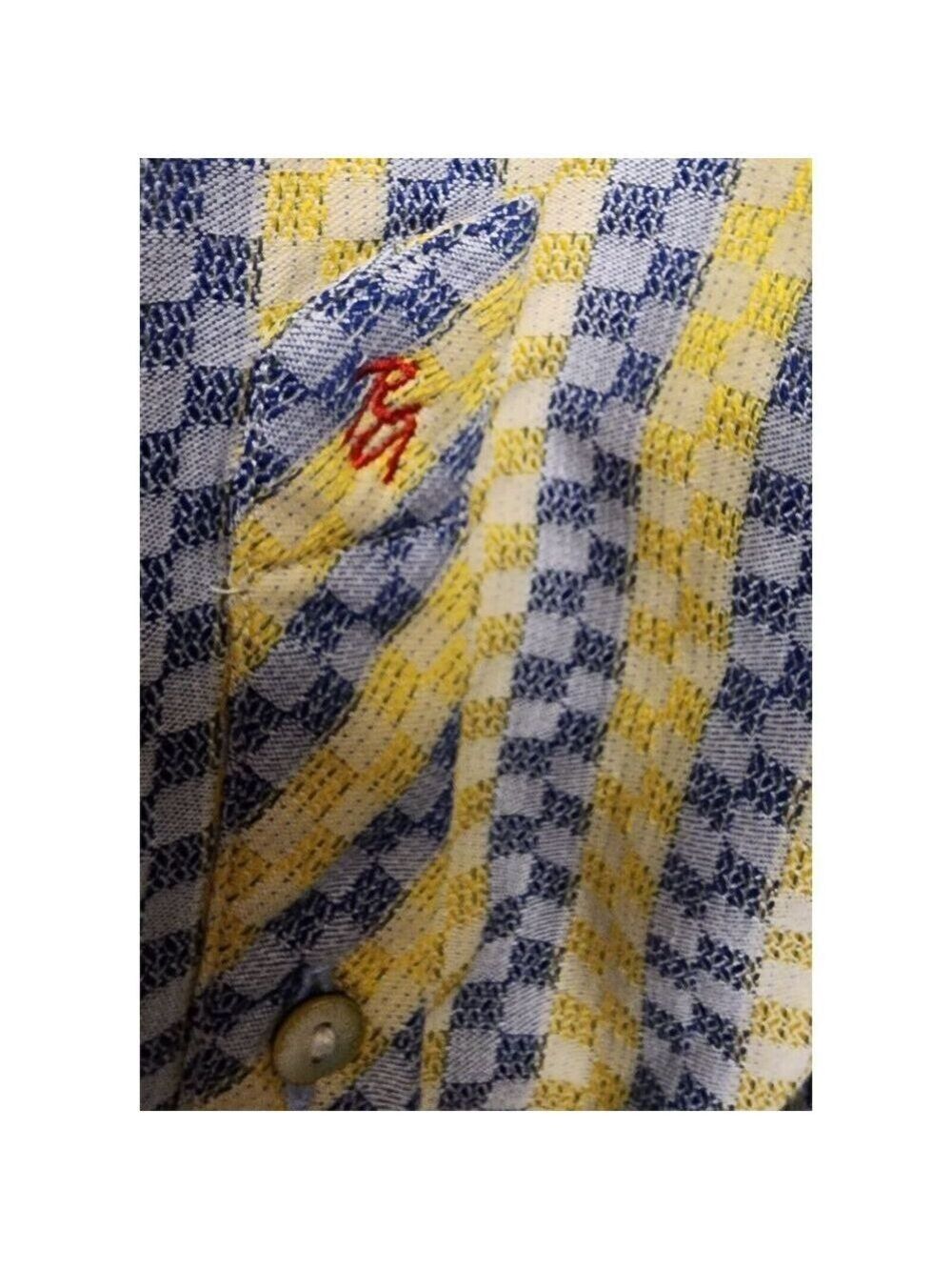Robert Graham Men’s Multi-Yellow Long Sleeve Geometric Button Up Shirt Size L - Picture 8 of 9